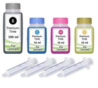 Inkadoo 250 ml ricarica inchiostro compatibile per Lexmark 28+29 compatibile per X2500 X2510 X2530 X2550 X5070 Refill