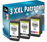 Inkadoo 3 cartucce d'inchiostro 2 x PG-545 + CL-546 XL compatibili per Canon TS205 TS304 TS305 TS3150 TS3151