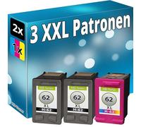 Inkadoo 3 cartucce d'inchiostro Patrone compatibili con HP 62-XL Envy 5644 5646 5660 7640 DeskJet 5645 AiO
