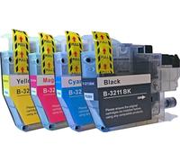 Inkadoo 4 cartucce di inchiostro XL compatibili per Brother DCP J772DW J774DW MFC J890DW J895DW Set