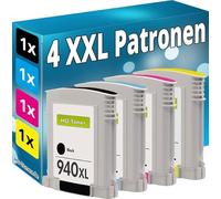 Inkadoo 4 cartucce d'inchiostro compatibili con HP 940XL con chip Officejet 8000 8500A Plus PRO A910a A909g