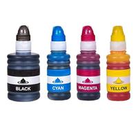 Inkadoo 4 cartucce d'inchiostro compatibili per Canon GI-490 PIXMA G1400 G2400 G3400 Set da 4 pezzi