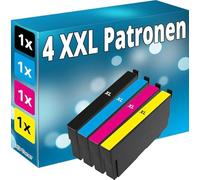 Inkadoo 4 cartucce d'inchiostro compatibili per Epson Workforce WF 3820 DWF 7840 DTWF 7835 DTWF 7830 DTWF