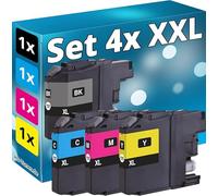 Inkadoo 4 cartucce XL compatibili con Brother ProSerie MFC-J6925DW LC-12E