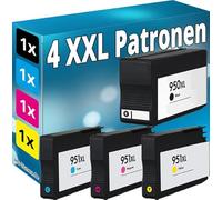 Inkadoo 4 cartucce XL compatibili per HP 950XL 951XL OfficeJet 251dw 276dw 8100 8600 8610 8615 8620