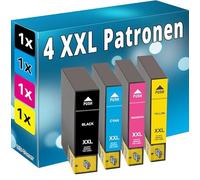 Inkadoo 4 cartucce XXL compatibili per Epson WF3620DWF WF3640DTWF WF7110DTW WF7610DWF WF7620 DTWF-TD