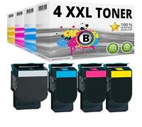Inkadoo 4 Toner compatibili per Lexmark CS317DN CS417DN CS517DE CX317DN CX417DE CX517DN
