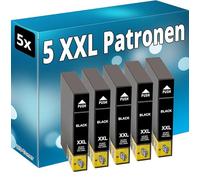 Inkadoo 5 cartucce di inchiostro XL compatibili per Epson 18XL XP102 XP202 XP205 XP212 XP215 XP302 XP305 BK