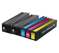Inkadoo 5 cartucce d'inchiostro compatibili con HP 970XL+971XL OfficeJet Pro X451DW X476DW X551DW X576DW