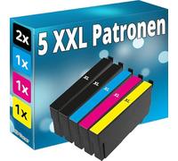 Inkadoo 5 cartucce d'inchiostro compatibili per Epson Workforce WF 3820 DWF 7840 DTWF 7835 DTWF 7830 DTWF