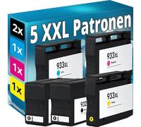 Inkadoo 5 cartucce d'inchiostro compatibili per HP 932XL+933XL OFFICEJET 6100 6600 6700 7110 7510A 7610