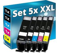 Inkadoo 5 cartucce XL compatibili con Canon PIXMA MG5750 TS5050 MG5751 TS5051 MG5753 TS5053