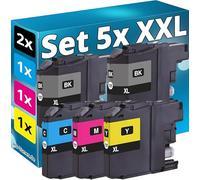 Inkadoo 5 cartucce XL compatibili per Brother MFC-J480DW J880DW J4420DW J4620DW J4625DW