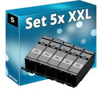 Inkadoo 5 cartucce XXL compatibili per Canon PIXMA TS6240 TS6241 TS8240 TS8241 TS8242 pgbk