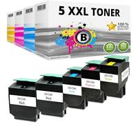 Inkadoo 5 Toner compatibili per Lexmark CX543DN X544DN X544DTN X544DE X544N Spar Set XXL