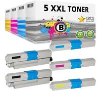 Inkadoo 5 toner compatibili per Oki ES 5431 DN ES 3452 DN MFP ES 5462 DN ES 5462 dnw MFP Set
