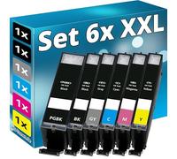 Inkadoo 6 cartucce di inchiostro XL compatibili con Canon PIXMA MG6350 MG7150 MG7550 IP8750 CLI-551GY