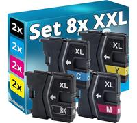 Inkadoo 8 cartucce compatibili per Brother LC985 MFC-J220 J265W J410 J415 DCP-J125 J315W J515W