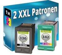 Inkadoo Cartucce d'inchiostro compatibili per HP 336+342 OfficeJet 6300 6310 6315 Set