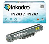 Inkadoo Cartuccia toner compatibile come ricambio per Brother TN243, giallo