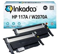 Inkadoo Multipack compatibile con HP W2070A / 117A XL contiene 2 toner nero