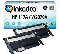 Inkadoo Multipack Compatibile HP W2070A / 117A XL 2 Toner Nero Laser