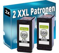 Inkadoo Set di 2 cartucce d'inchiostro compatibili con HP 350 XL C4340 C4380 C4400 C4424 C4480 C4500 C4400