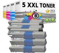 Inkadoo Set di 5 cartucce toner compatibili per Oki C301DN C321DN MC342DNW MC332DN MC342DN