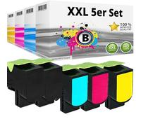 Inkadoo Set di 5 toner compatibili per Lexmark CX 622 ade 431 dw 421 DN CX 625 adhe 622 de 421 adn