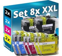 Inkadoo Set di 8 cartucce XL compatibili con Brother MFC J5330DW J5335DW J5730DW J5930DW