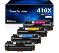 inkalfa 410X CF410X 410A CF410A Toner Cartucce di Ricambio per HP Color LaserJet Pro MFP M477fdn M477fdw M377dw M452dn M477dw M452nw M452dw M477fnw (Nero Ciano Giallo Magenta, 4-Packs)