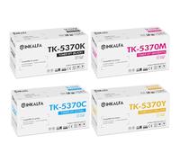 inkalfa TK5370 TK-5370 Toner compatibile per Kyocera Ecosys PA3500cx MA3500cix MA3500cifx TK5370K TK5370C TK5370M TK5370Y (Nero Ciano Giallo Magenta, confezione da 4)