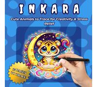 INKARA - Animals: .A Fun, Relaxing & Creative Ink Tracing Doodle Pocket Coloring Book with Cute Animals for Stress Relief & Mindful Coloring