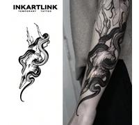 Inkartlink 1 Foglio Tatuaggio Temporaneo Con Succo Di Serpente E Erbe, Tatuaggio Magico, Tatuaggio Durevole Per 15 Giorni, Tatuaggio Semi-permanente, Un Tatuaggio Temporaneo Ma Realistico Che Dura 1-2