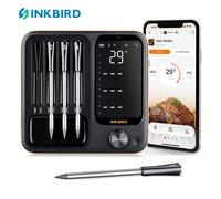 INKBIRD INT-14-BW Termometro per barbecue wireless a tre modalità con 4 sonde Termometro per carne Bluetooth WiFi impermeabile IP67 per forno per barbecue