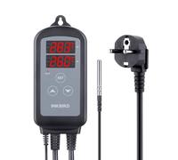 Inkbird ITC-2T Termostato Controllo Digitale,Termoregolatore Doppia Prese di Riscaldamento,Timer Ciclo Giorno-Notte,Funzione di Allarme,Regolatore di Temperatura per Terrarium,Serre,Rettili