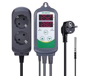 Inkbird ITC-308 LED Digitale Regolatore di Temperatura Termocoppia Termostato con Doppio Relè per Riscaldamento Mat, Serra Riscaldatore, Allevamento