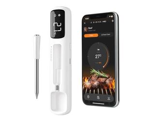 Inkbird Mini termometro per carne senza fili, 1 secondo reazione rapida, Bluetooth, IP67, impermeabile per barbecue, barbecue, affumicatore, forno, rotisserie Airfryer