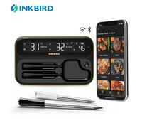 INKBIRD WiFi 5G 2.4G Termometro per barbecue wireless dual mode LCD HD retroilluminato, Bluetooth IP67 e sonda lunga corta combinata, ideale per cucinare