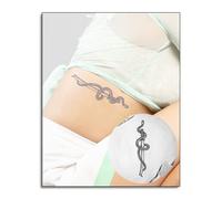 Inkbox Temporary Tattoo - Waterproof and Long Lasting Fake Tattoos for Body Art - Plant Based, Skin Safe - for Adult & Teens, Men & Women - Bad Karma, Sword with Snake, 7X2 in
