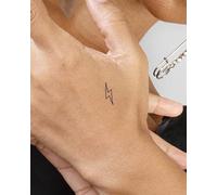 Inkbox Temporary Tattoos, Semi-Permanent Tattoo, One Premium Easy Long Lasting, Waterproof Temp Tattoo with For Now Ink - Lasts 1-2 Weeks, Thunder Ray Tattoo, Tesla, 1 x 1 in