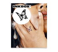 Inkbox Temporary Tattoos, Semi-Permanent Tattoo, One Premium Easy Long Lasting, Waterproof Temp Tattoo with For Now Ink - Lasts 1-2 Weeks, Bbutterfly Tattoo, Flutter, 1 x 1 in
