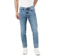 INKD Jeans da uomo, taglia media, in misto cotone, elasticizzati, stile classico a 5 tasche, Dramma Denim, 48