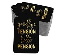 Inkdotpot Hang Tag Arrivederci Pensione Tensione Ciao La Pensione Favor Gift Tags Oro Foil Bonbonniere Tag Pack of 100