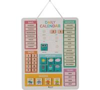 Inkdotpot Il Mio Primo Calendario Per Bambini, Mese/Data/Giorno/Meteo/Stagione Da Appendere Alla Parete Della Scuola Materna (42 Pezzi) 14,5 X 11,5 Pollici, Bianca