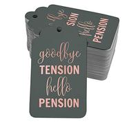 Inkdotpot Oro Rosa Etichette in Carta Stagnola Arrivederci Pensione Tensione Ciao La Pensione Bomboniere 50 Pezzi