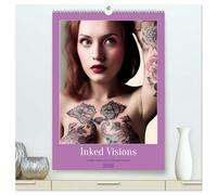 Inked Visions (High Quality Premium Wall Calendar 2026 DIN A2 portrait),CALVENDO 12 Month Wall Calendar: Artistic Portraits of Tattooed Women