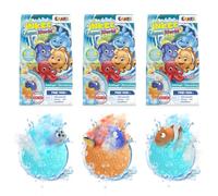 INKEE Aqua World Set 3 Bombe da Bagno Bambini con Sorpresa - Bombe Effervescenti con Giocattolo per Ragazze e Ragazzi - Set Spa per Vasca con Figurina Inclusa