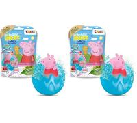 INKEE Bombe da Bagno Bambini Peppa Pig, Bombe da Bagno con Sorpresa per Vasca da Bagno, Giochi da Bagno, Blu e Rosso, 1 Unità (Confezione da 2)