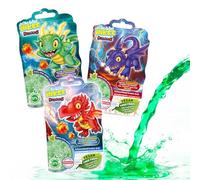 INKEE Bubble Bath Dragone Set 3 pz - schiuma da bagno bambini profumata mela tè, bagnoschiuma verde, additivo bagno bambini divertente | 3x 40ml Sachet